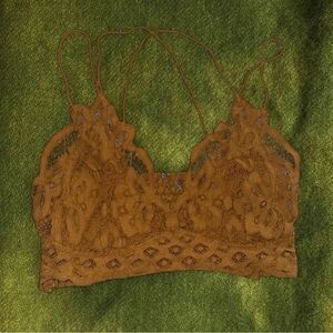 free people mustard yellow/gold bralette